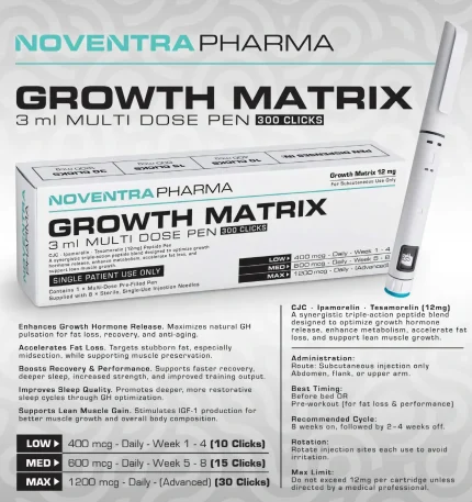CJC/Ipamorelin/Tesamorelin Hybrid Pen - Growth Matrix 12mg